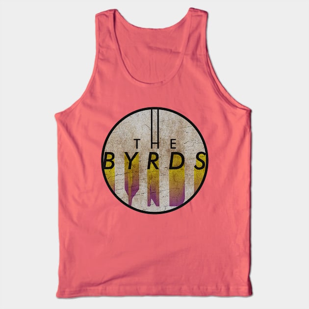 THE BYRDS - VINTAGE YELLOW CIRCLE Tank Top by GLOBALARTWORD